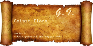 Geiszt Ilona névjegykártya