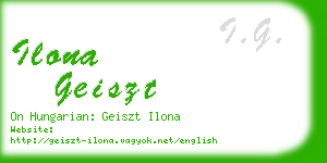 ilona geiszt business card